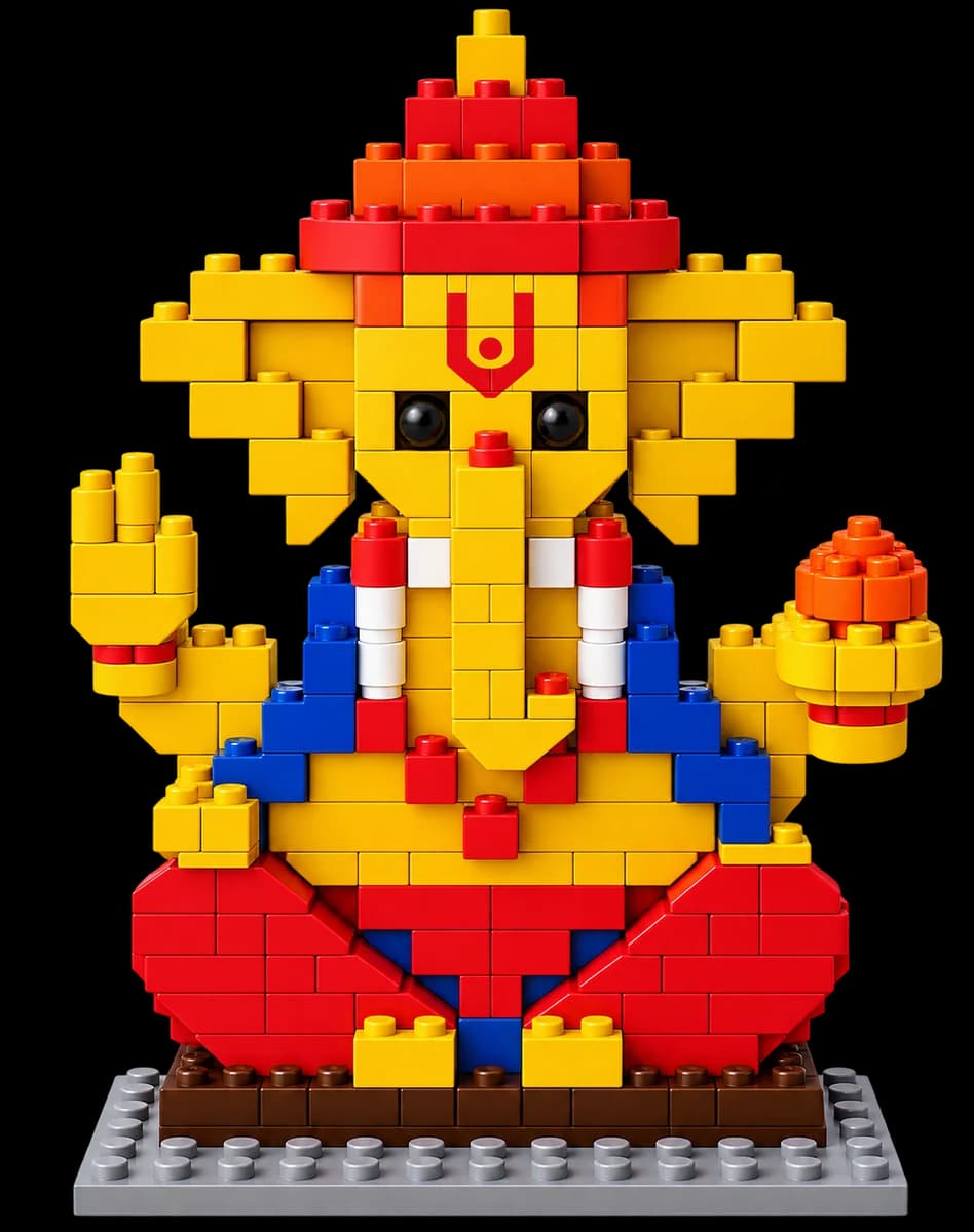 Ganesha aus Bausteinen