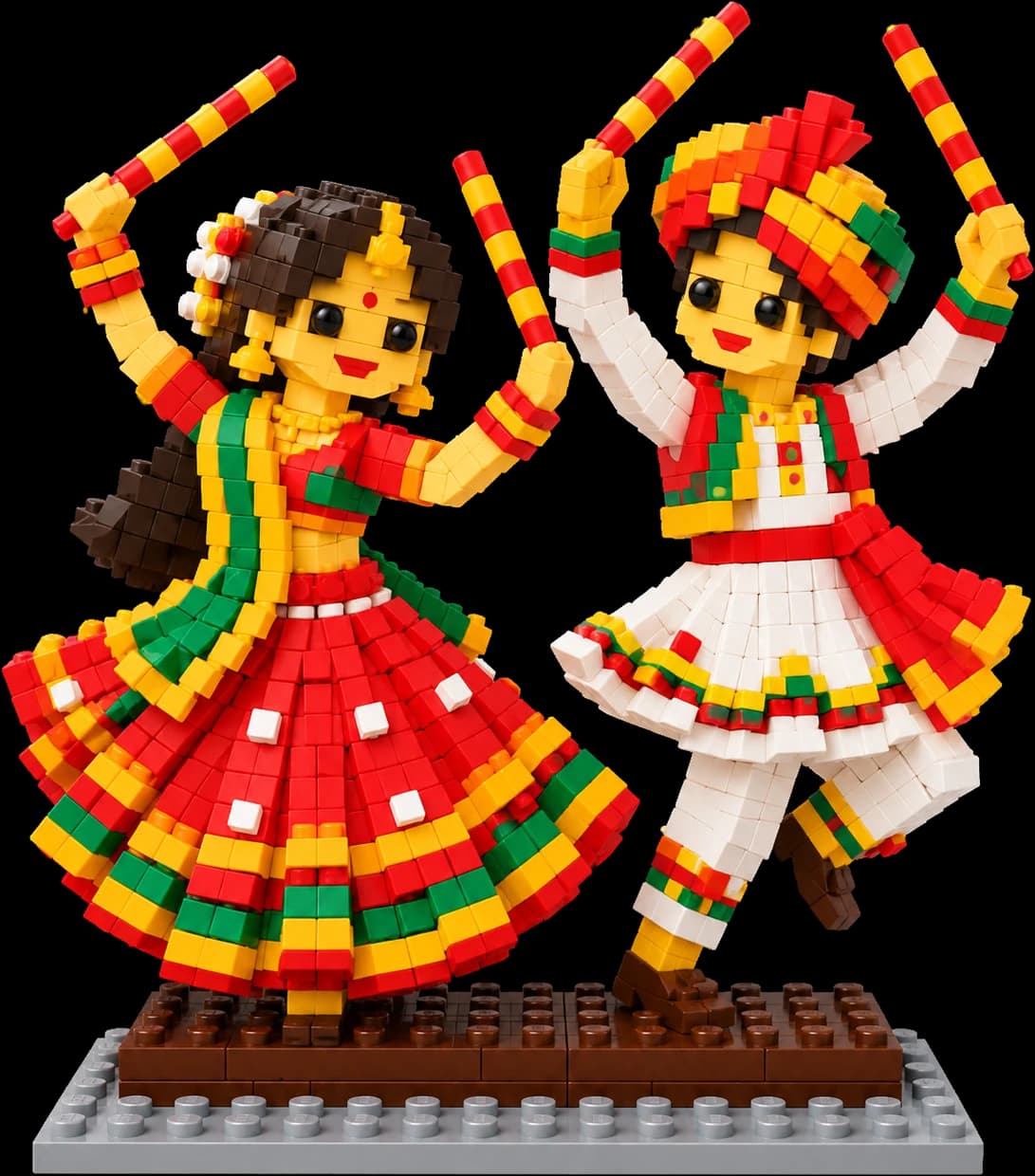 Garba-Figur aus Bausteinen