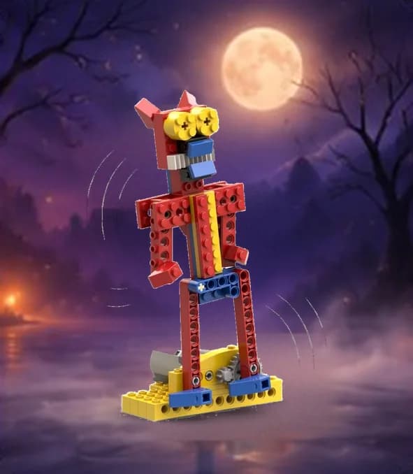 Tanzender Roboter aus Bausteinen
