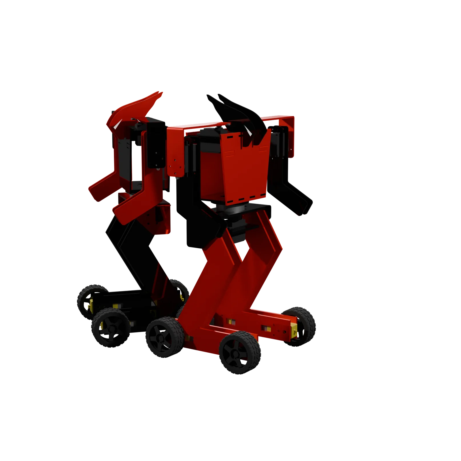 Zwei Samurai-Roboter gehen in Position